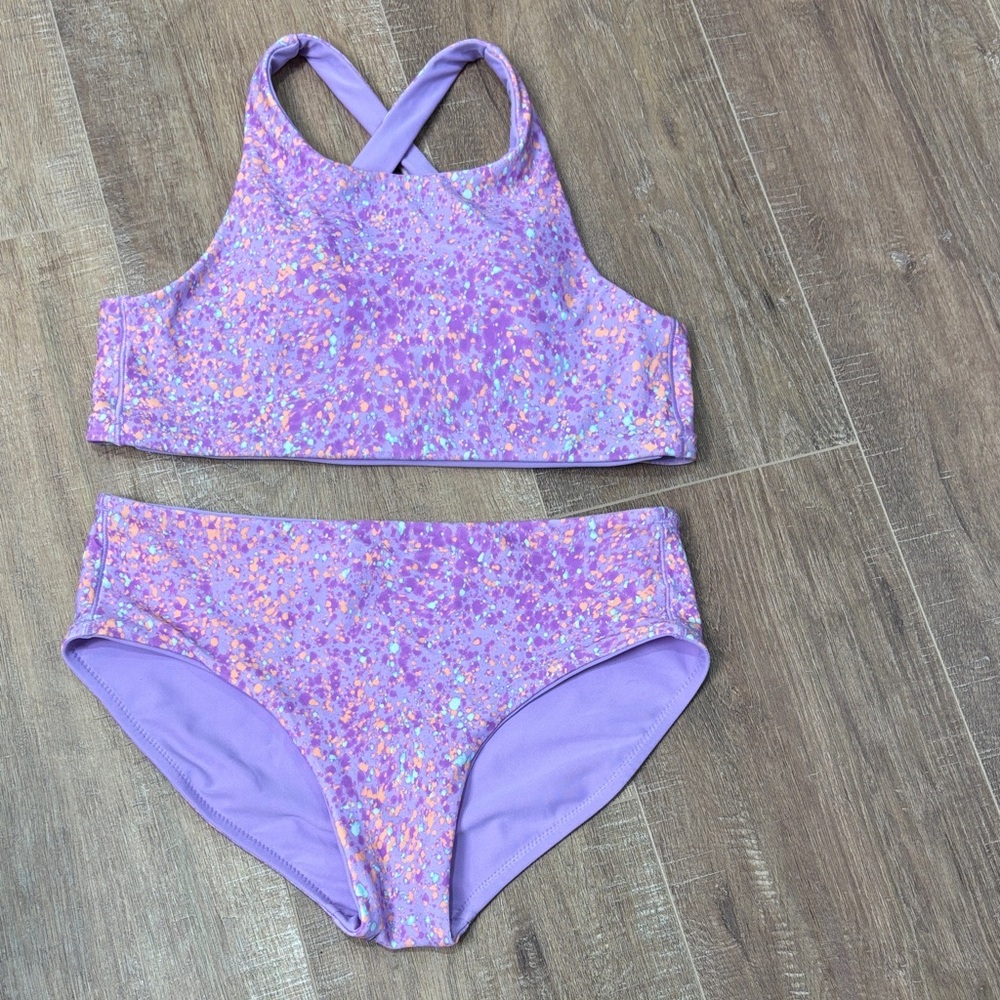 Athleta Kids Swim Bikini in Purple and Pink